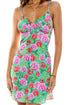 Luli Fama Strawberry Fields Ruched Bust Cami Dress